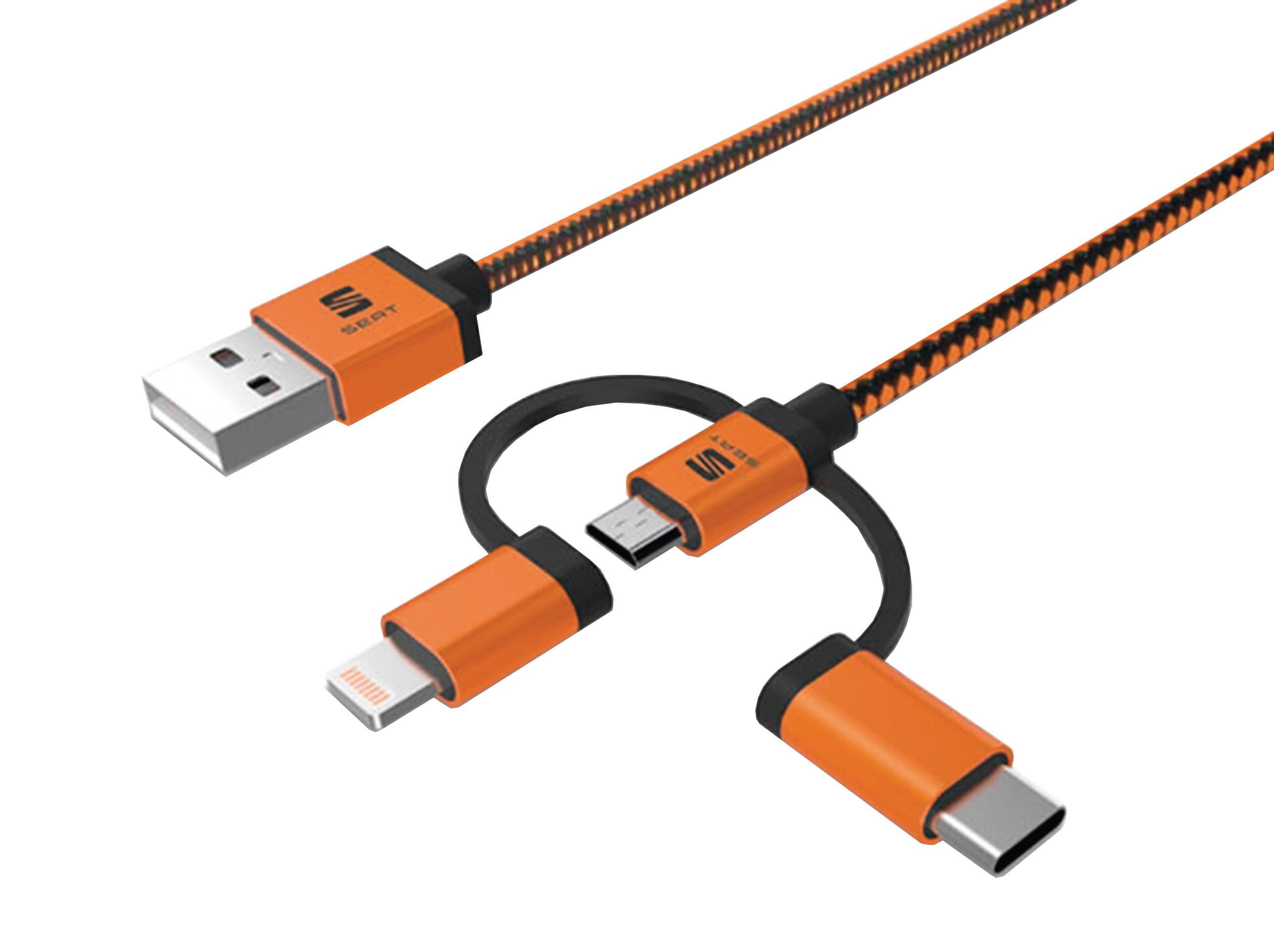 Kabel USB 3w1